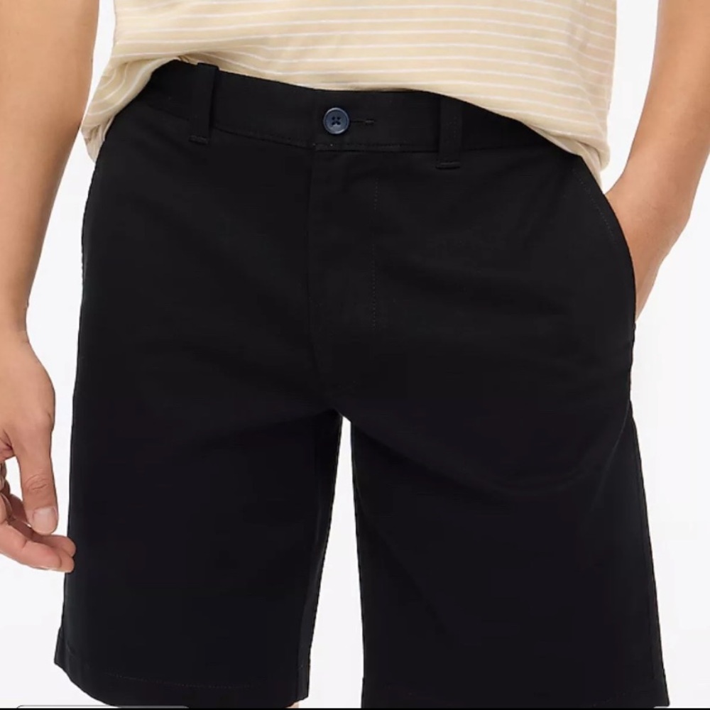 NWT J. Crew Factory - Mens Size 29 - 9” Flex Casual Chino Shorts In Black - Picture 3 of 4